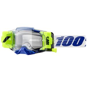 Motocrosslasit 100% - USA Armega Forecast siniset kirkkaalla pleksilasilla