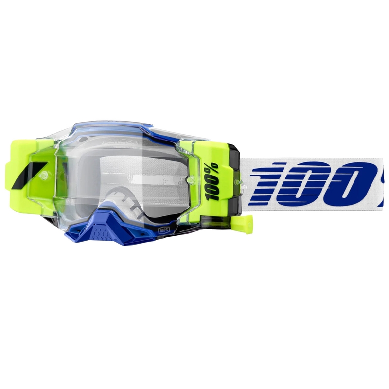 Motocrosslasit 100% - USA Armega Forecast siniset kirkkaalla pleksilasilla