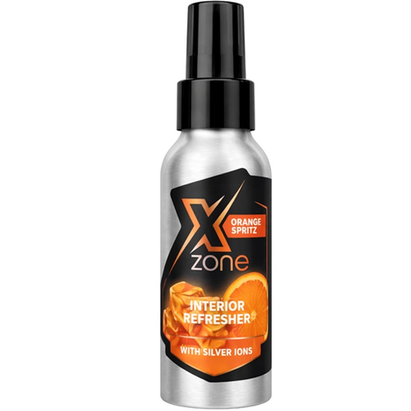 Xzone® Hopeaioneilla varustettu raikastaja Appelsiini-spray 100 ml