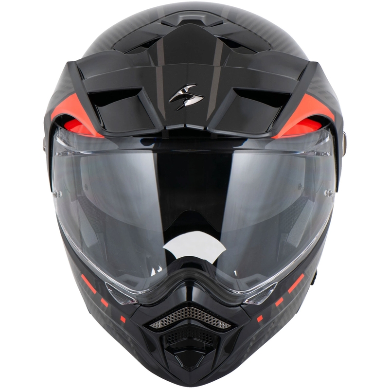 Scorpion ADX-2 LEWIS avattava moottoripyöräkypärä musta-punainen