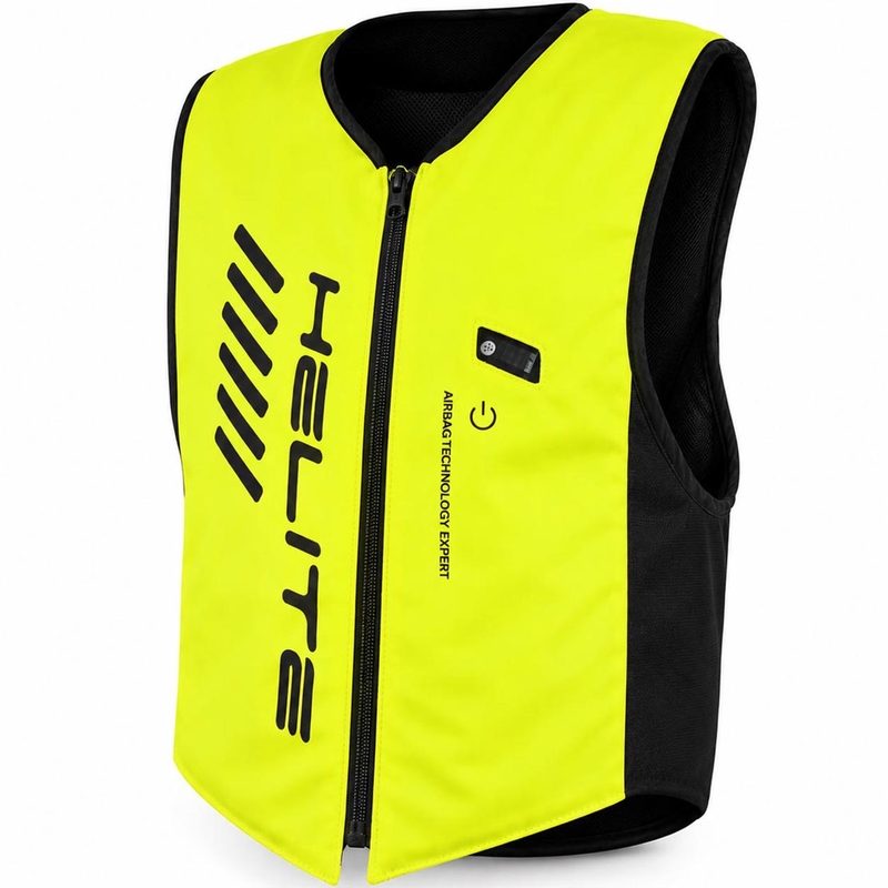 Helite Double Turtle Hivis -turvatyynyliivi vihreä-keltainen