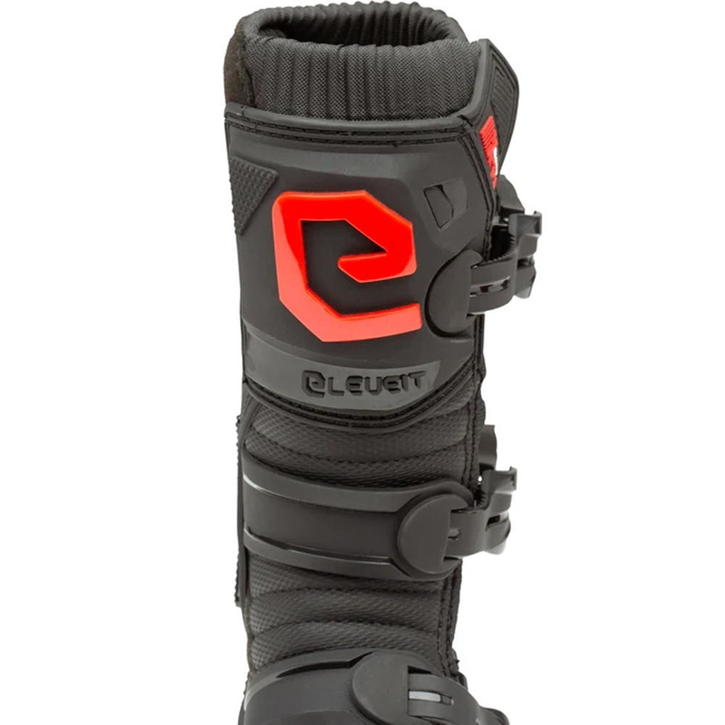 Eleveit X-Peak Lasten Motocross-saappaat Musta-Punainen