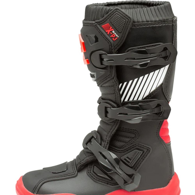Eleveit X-Peak Lasten Motocross-saappaat Musta-Punainen