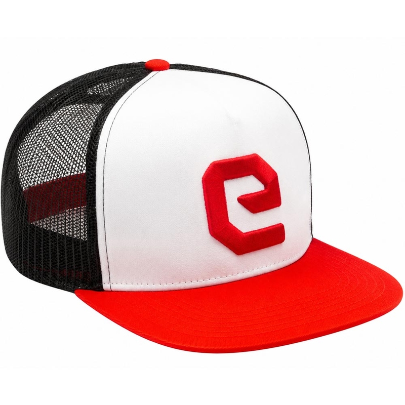 Eleveit-lippislogo valkoinen-punainen