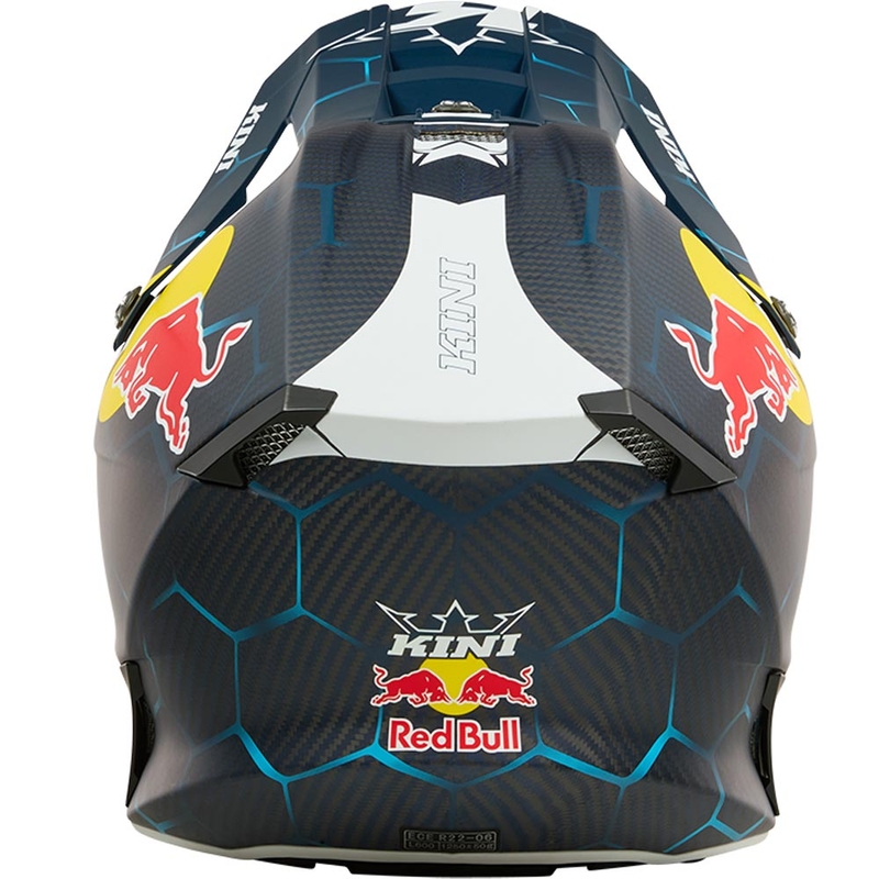 Motocross-kypärä KINI Red Bull MXC2 2.0 sini-valkoinen