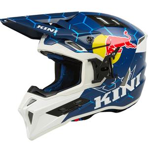 Motocross-kypärä KINI Red Bull EXC sinivalkoinen
