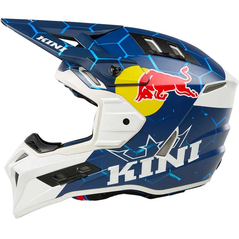 Motocross-kypärä KINI Red Bull EXC sinivalkoinen
