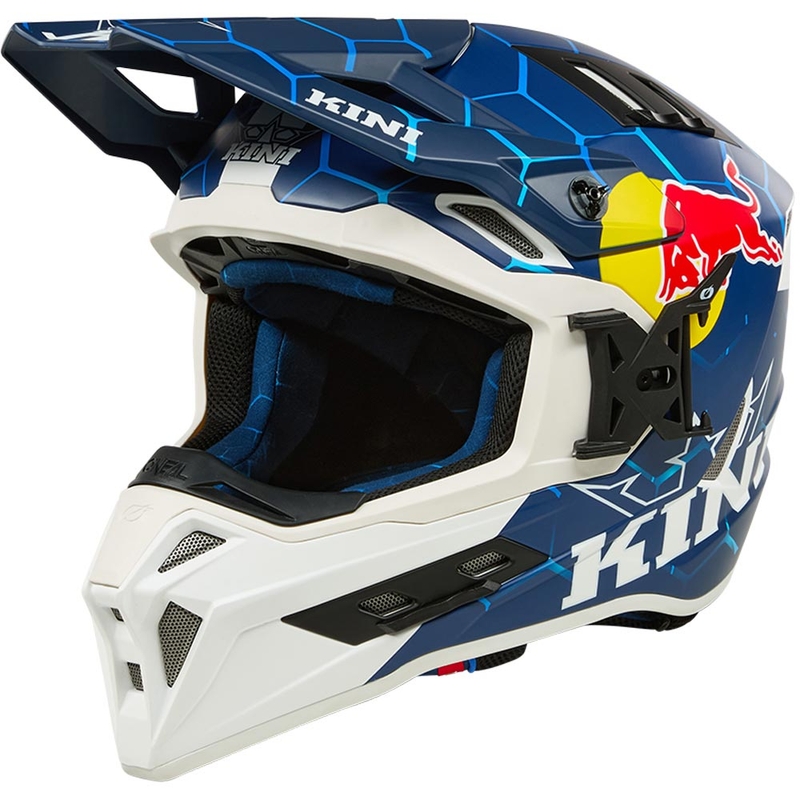 Motocross-kypärä KINI Red Bull EXC sinivalkoinen