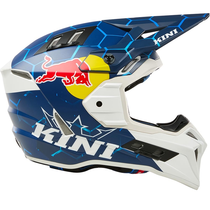 Motocross-kypärä KINI Red Bull EXC sinivalkoinen
