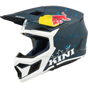 Motocross-kypärä KINI Red Bull MX3 1.0 sini-valkoinen