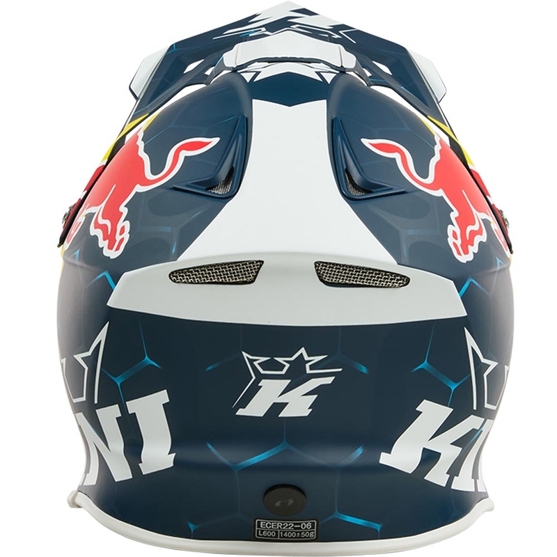 Motocross-kypärä KINI Red Bull MXC1 1.0 sini-valkoinen