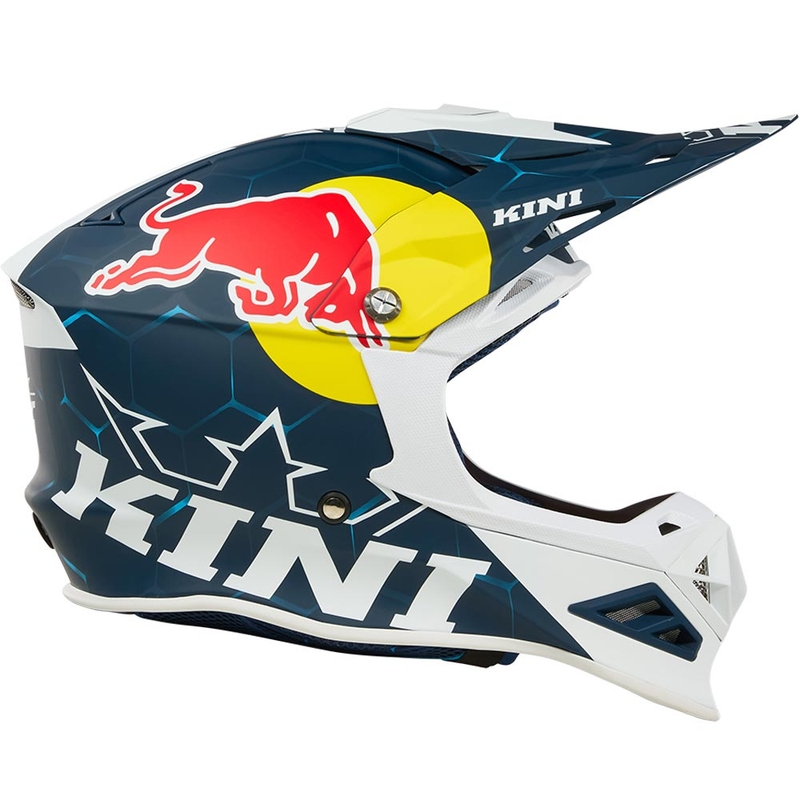 Motocross-kypärä KINI Red Bull MXC1 1.0 sini-valkoinen