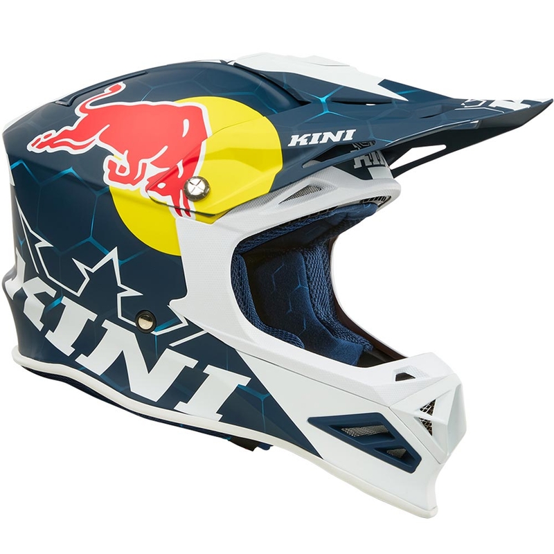 Motocross-kypärä KINI Red Bull MXC1 1.0 sini-valkoinen