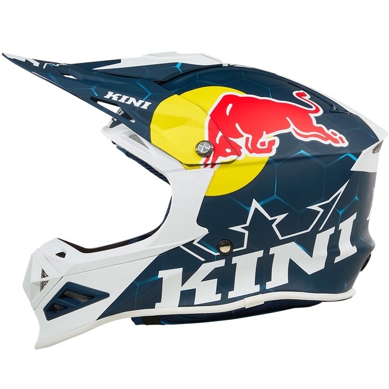 Motocross-kypärä KINI Red Bull MXC1 1.0 sini-valkoinen