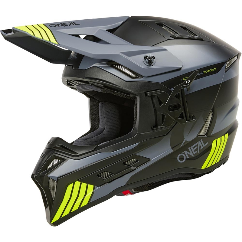 Motocrossikypärä O´Neal EX-SRS Hitch musta-harmaa-fluo keltainen