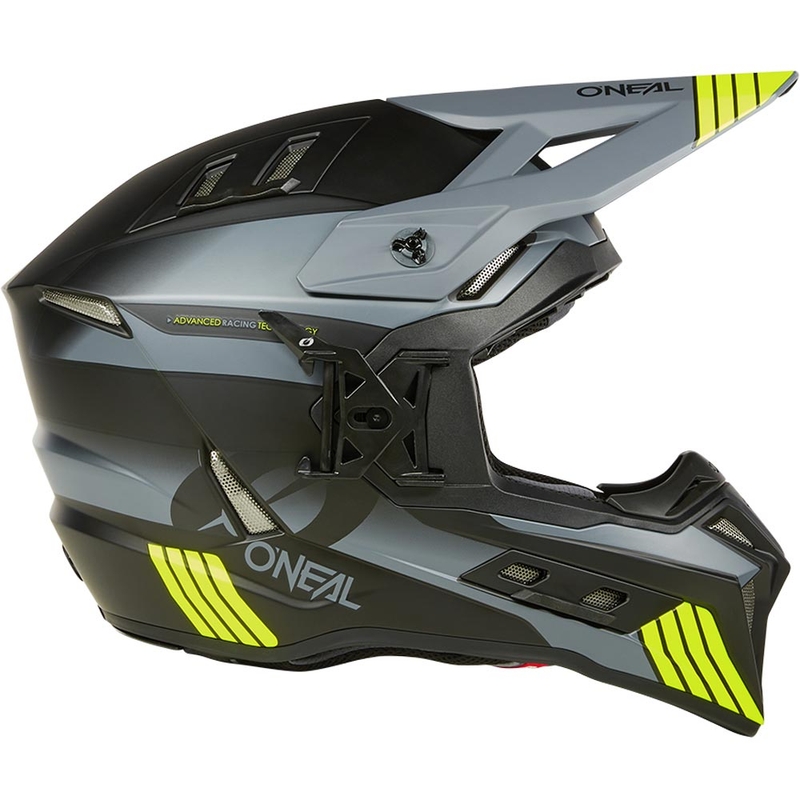 Motocrossikypärä O´Neal EX-SRS Hitch musta-harmaa-fluo keltainen