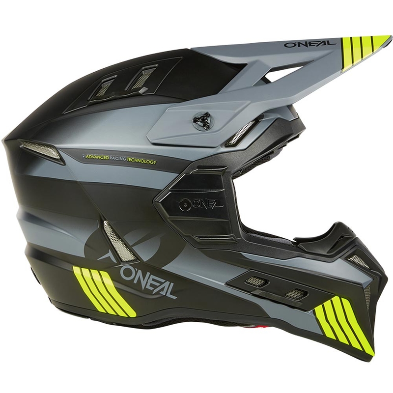 Motocrossikypärä O´Neal EX-SRS Hitch musta-harmaa-fluo keltainen