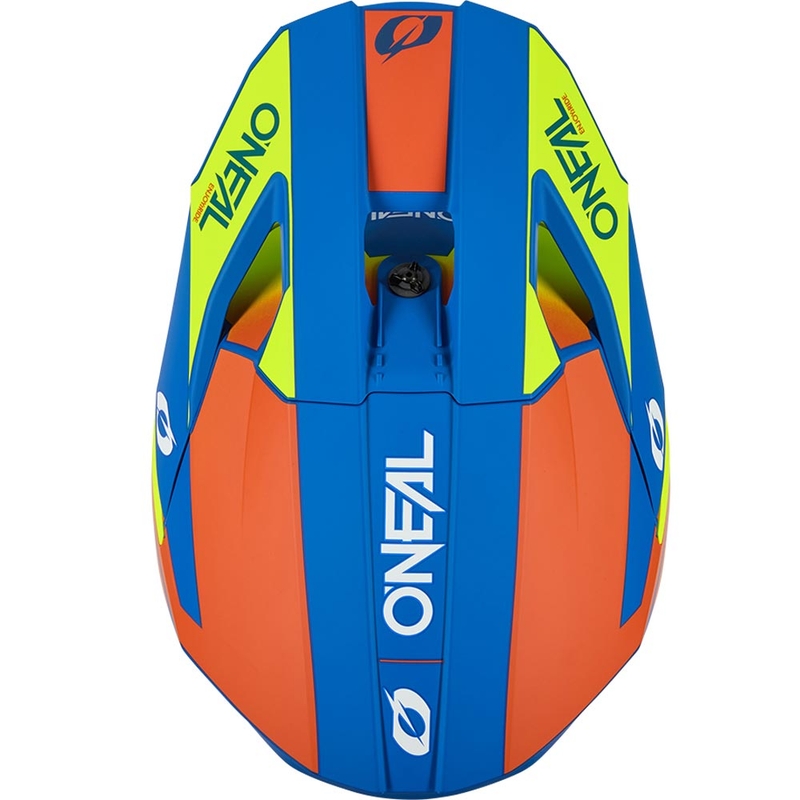 Motocross-kypärä O´Neal 3SRS Solid matta sini-fluo keltainen