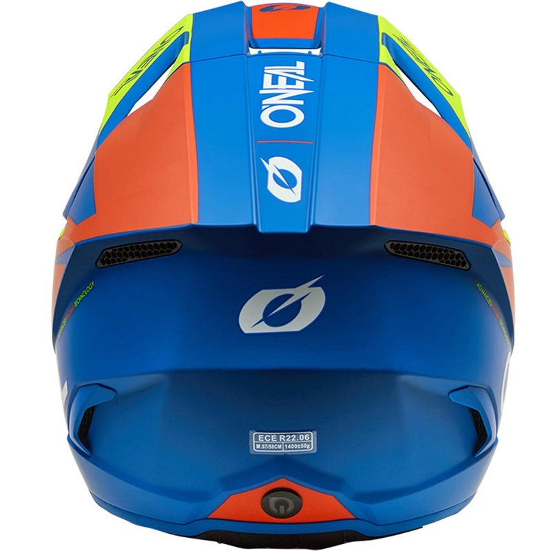 Motocross-kypärä O´Neal 3SRS Solid matta sini-fluo keltainen
