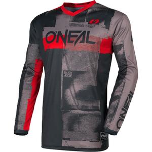 Motocross-paita O'Neal Element Roller harmaa-punainen