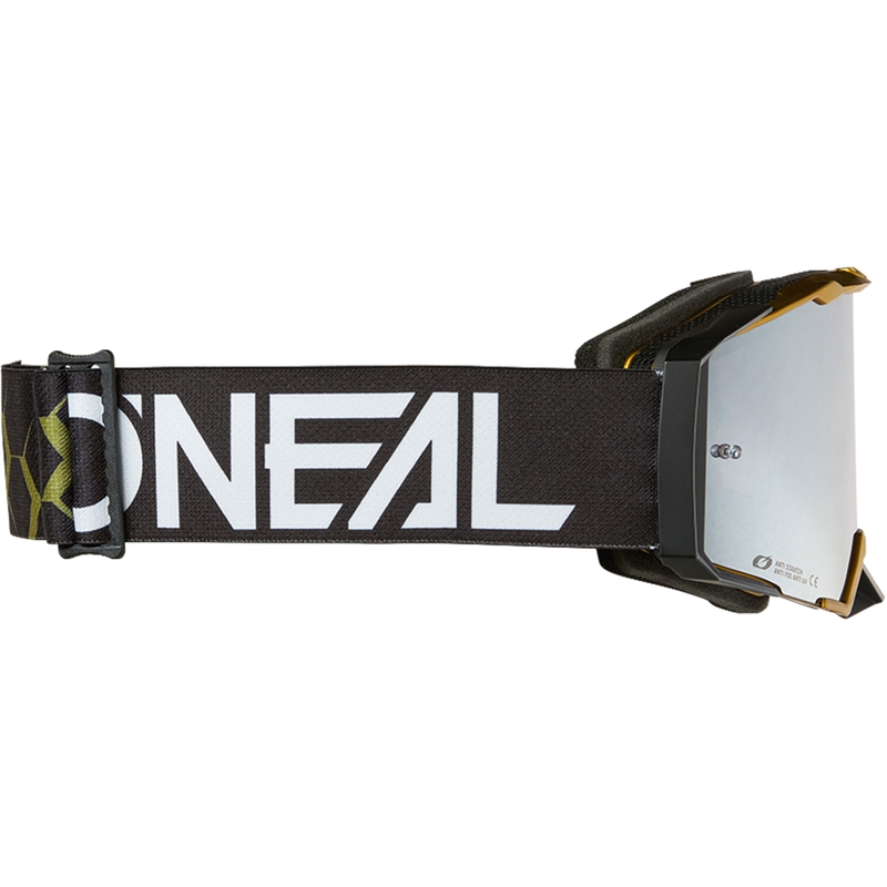 Motocrosslasit O´Neal B-33 Hexa musta-kulta (hopeinen peilipleksi)