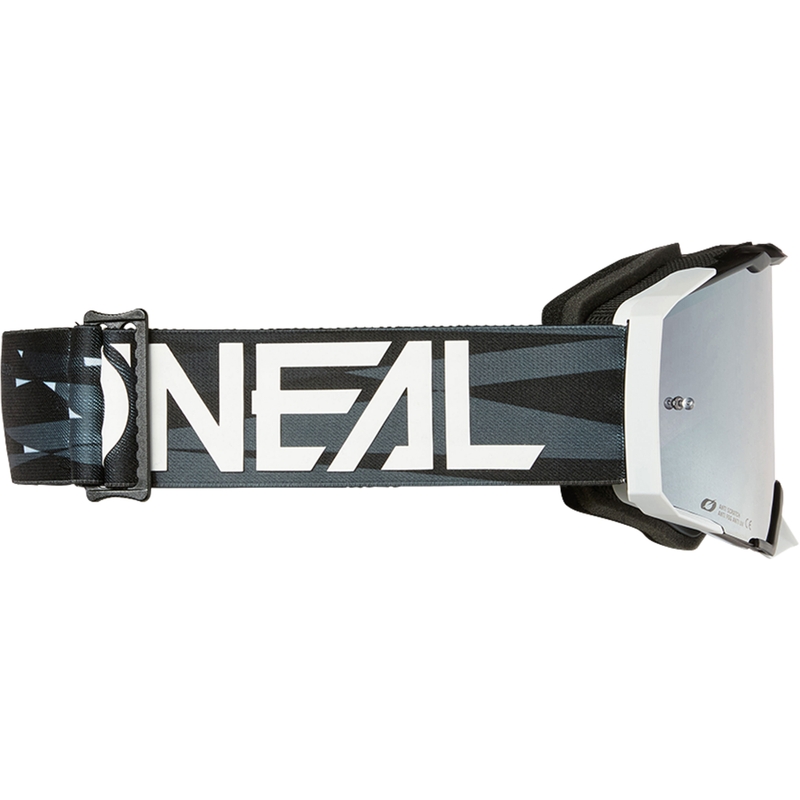 Motocrosslasit O´Neal B-33 Ictus musta-valkoinen (hopeinen peilipleksi)