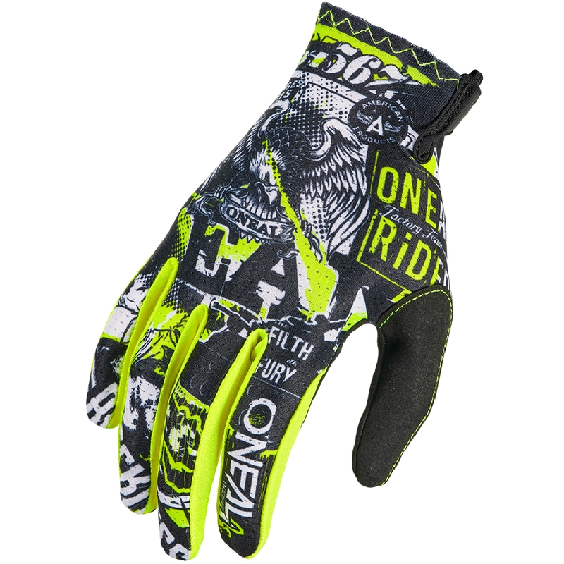 O'Neal Matrix Attack Lasten Motocross-Hanskat Musta-Neonkeltainen
