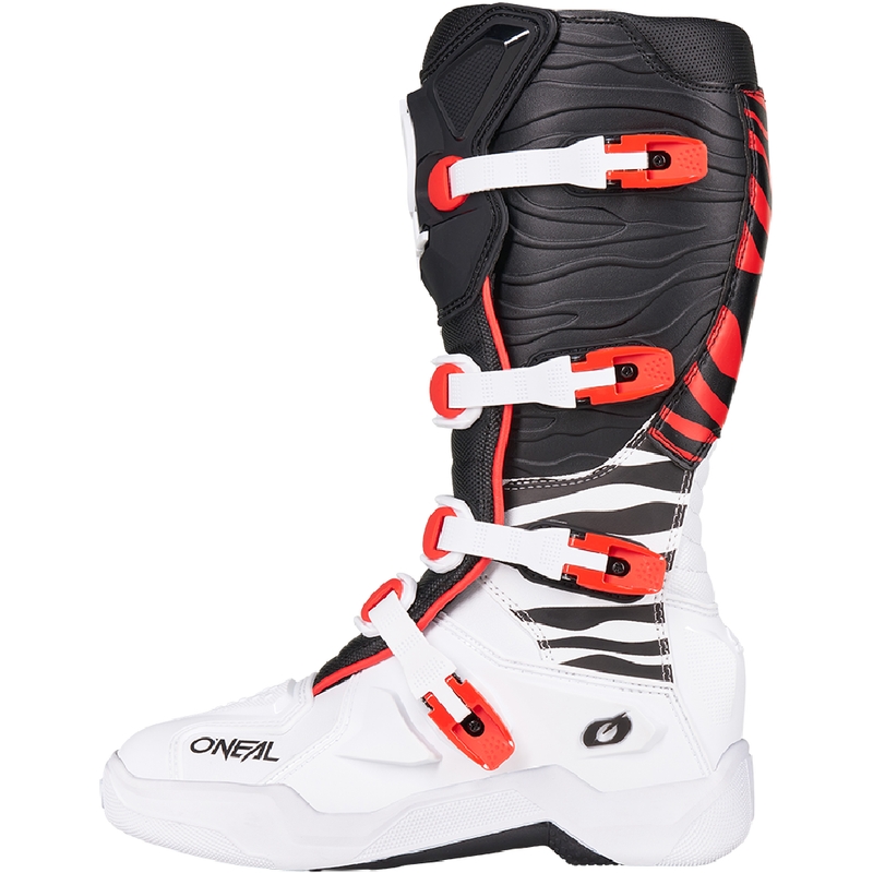 Motocrossisaappaat O´Neal 3SRS Zebra musta-valko-punainen