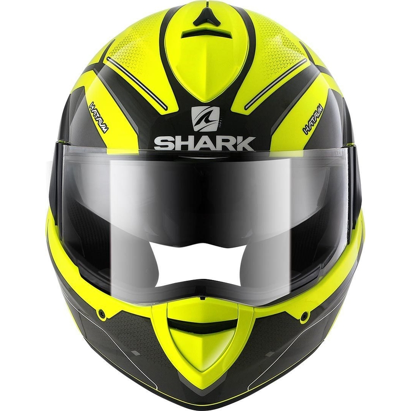 Překlápěcí přilba SHARK EVOLINE 3 Hataum černo-fluo žlutá výprodej