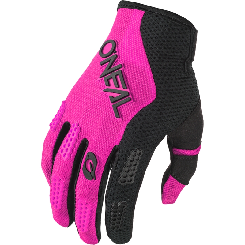 Naisten motocross-hanskat O´Neal Element Racewear musta-pinkki