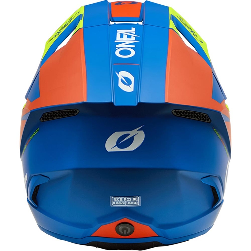 Lasten motocrossikypärä O'Neal 3SRS Solid matta sini-fluo keltainen