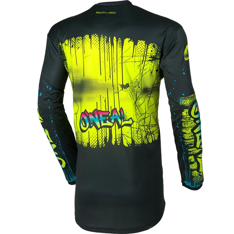 O'Neal Element Rancid Lasten Motocross-paita Musta-Neonkeltainen