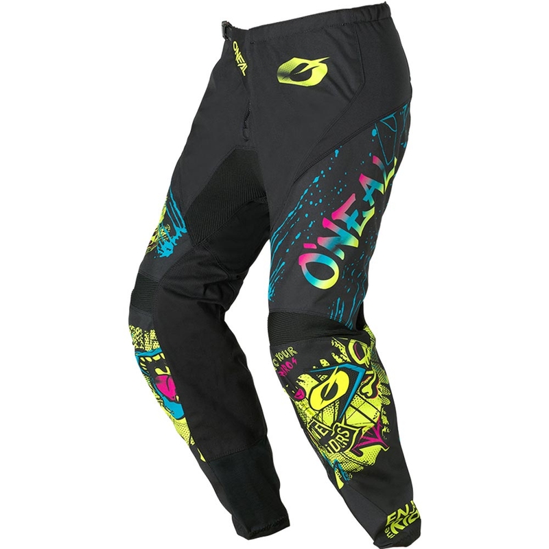 O'Neal Element Rancid Lasten Motocross-housut Musta-Neonkeltainen