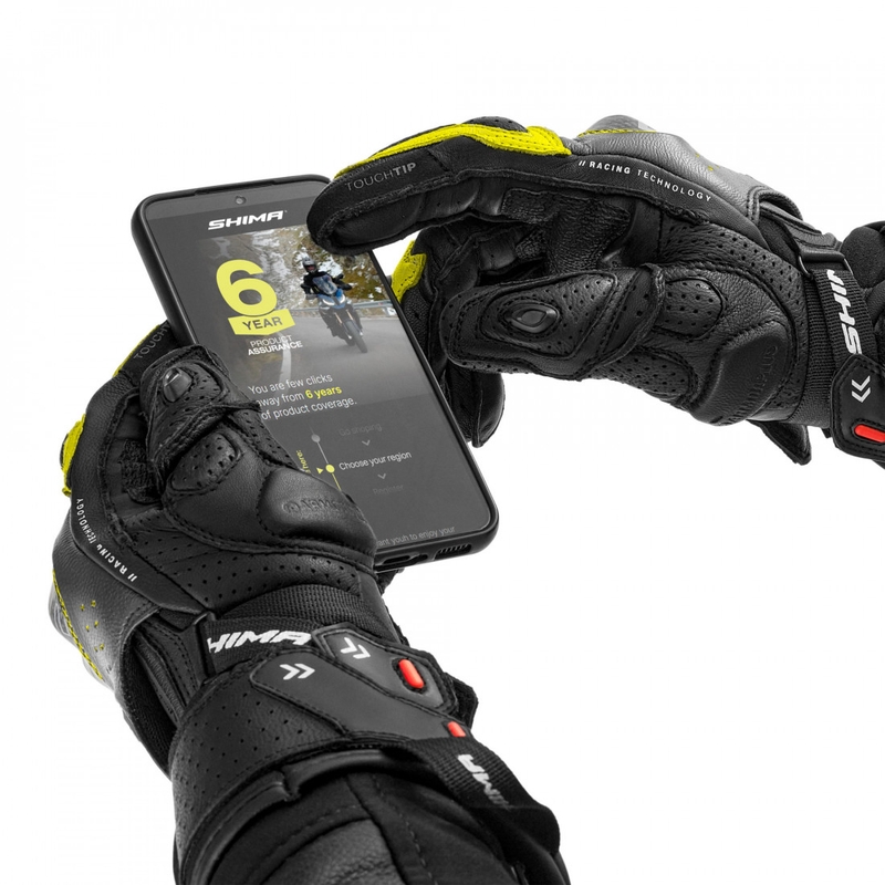 Shima RS-3 moottoripyörähanskat, fluo keltainen