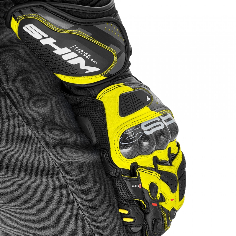 Shima RS-3 moottoripyörähanskat, fluo keltainen