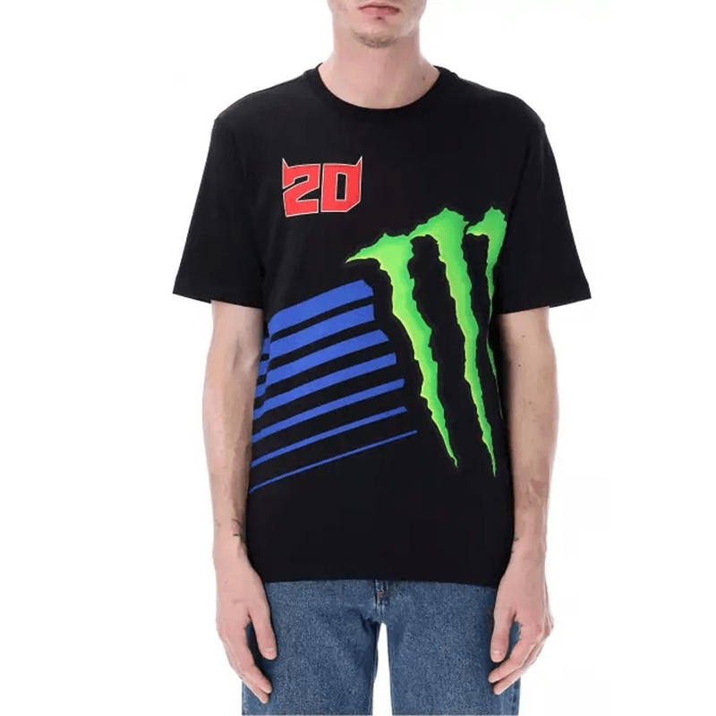 Fabio Quartararo Monster Energy Logo T-paita musta