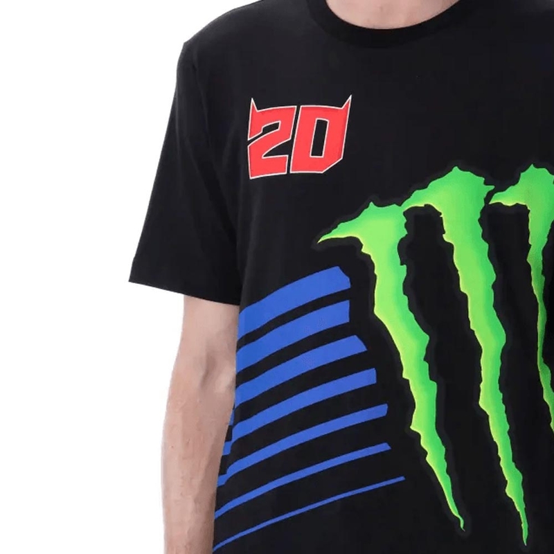 Fabio Quartararo Monster Energy Logo T-paita musta