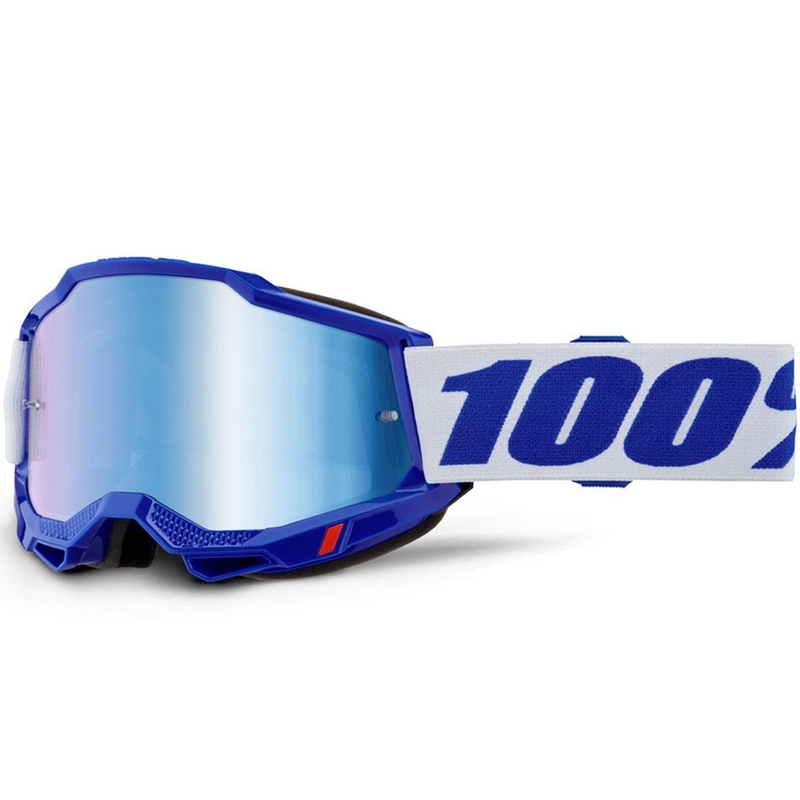 Motocrosslasit 100% Accuri 2 siniset sinisellä pleksilasilla