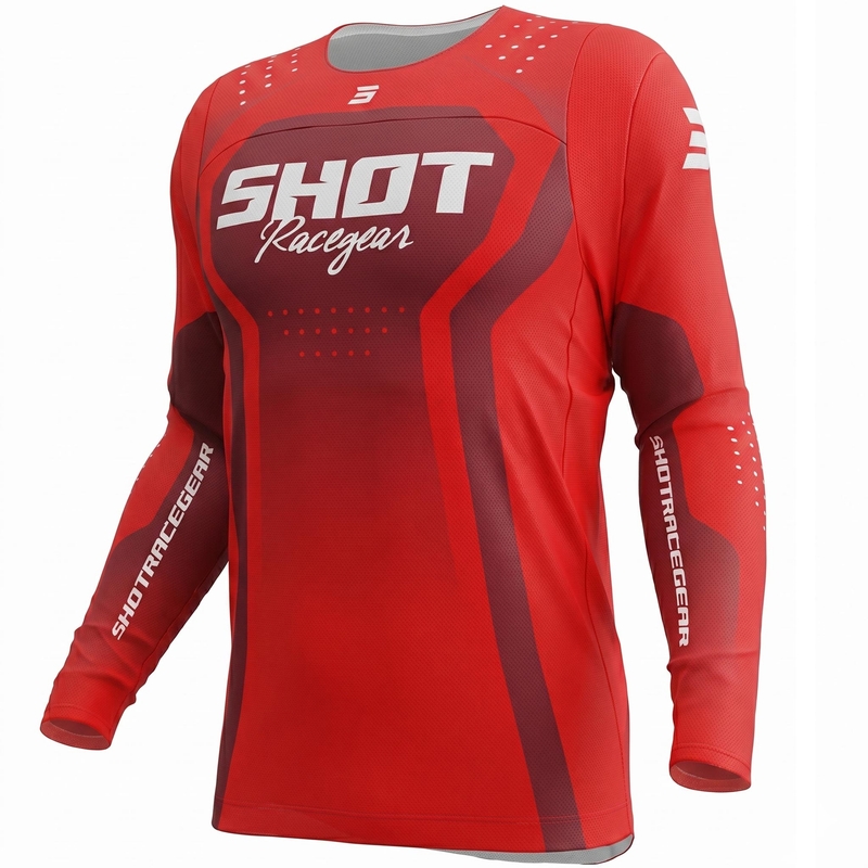 Motocross-paita Shot Contact Stream punainen