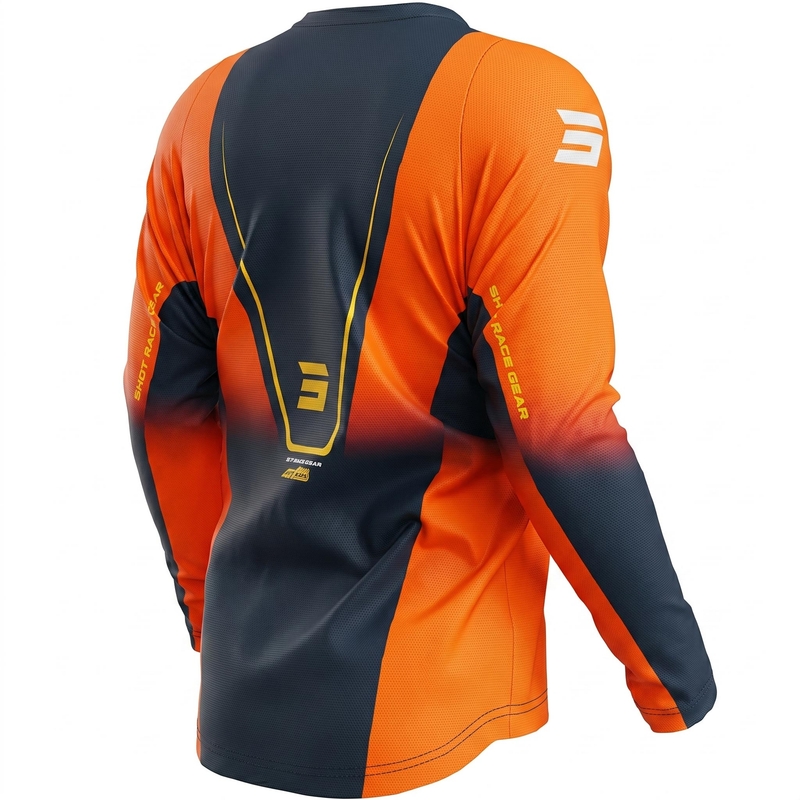 Motocross-paita Shot Devo Future sini-oranssi