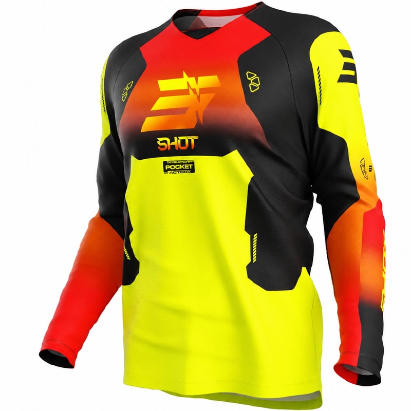 Shot Draw Rocket lasten motocross-paita fluo-keltainen