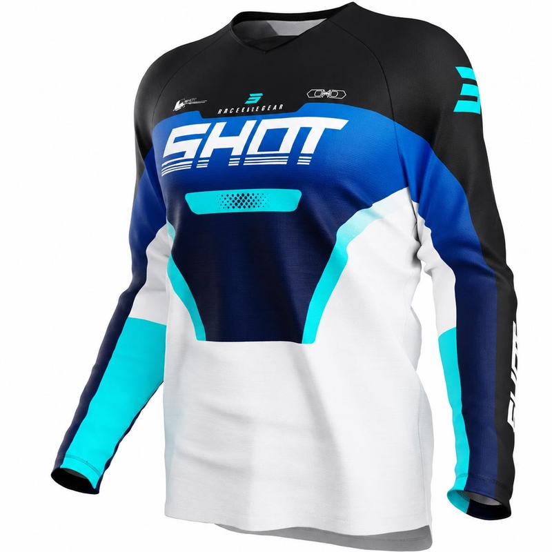 Shot Draw Struck Lasten Motocross-paita Sininen