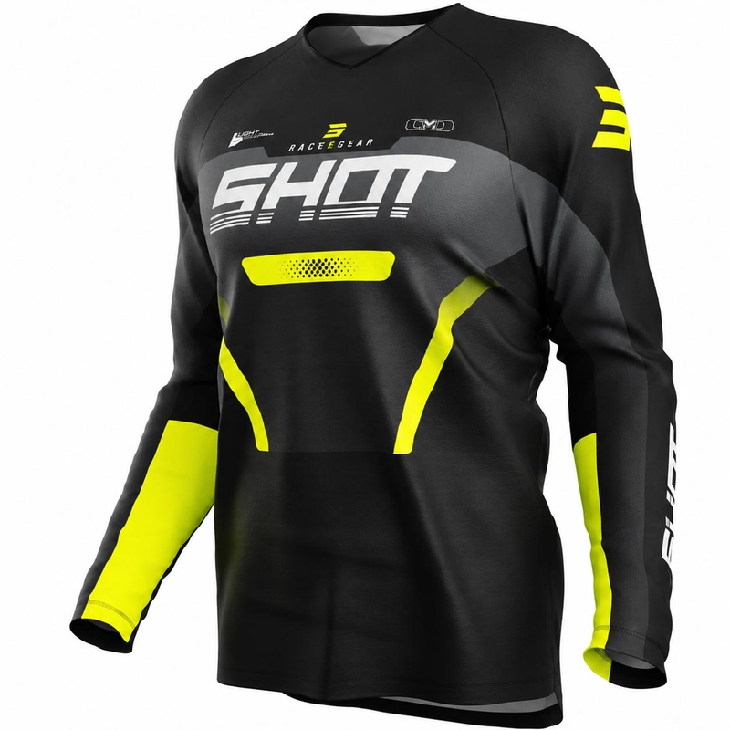 Shot Draw Struck Lasten Motocross-paita Harmaa