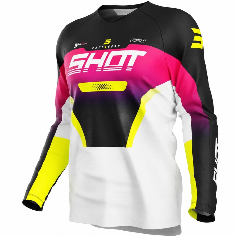 Shot Draw Struck Lasten Motocross-paita Vaaleanpunainen