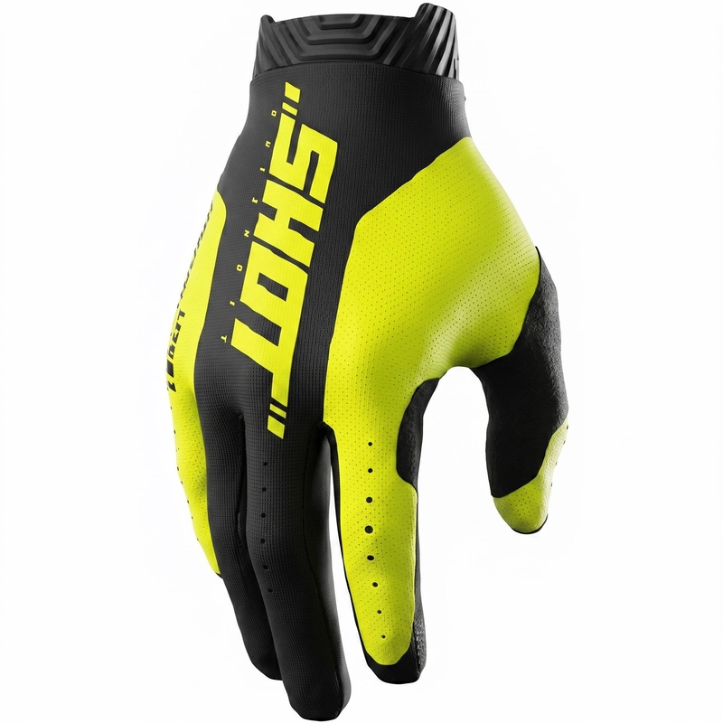 Motocross-käsineet Shot Lite Skin fluo keltainen