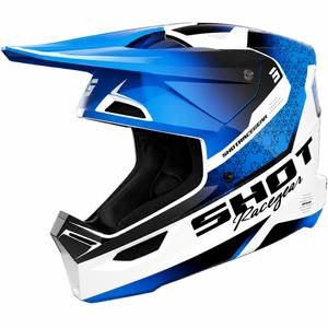 Shot Furious Stream Lasten Motocross Kypärä Kiiltävän Sininen