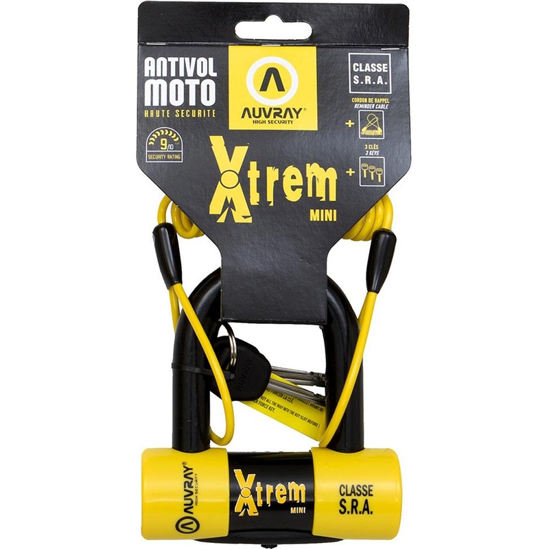 Auvray XTREM Mini jarrulevyn lukko 16 mm keltainen