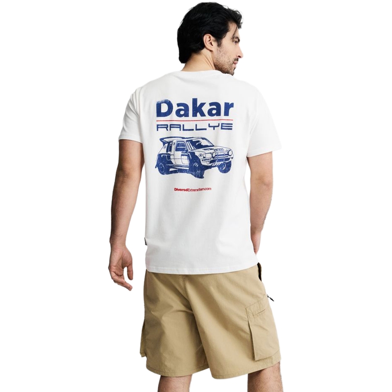 Dakar-auto T-paita, valkoinen