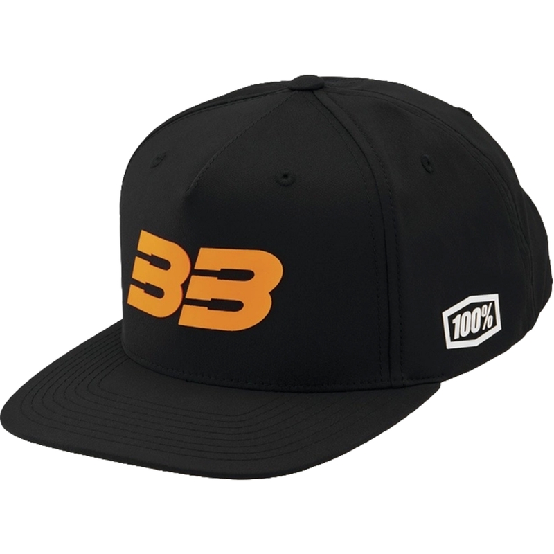 Lippis 100% BB33 Snapback musta-oranssi