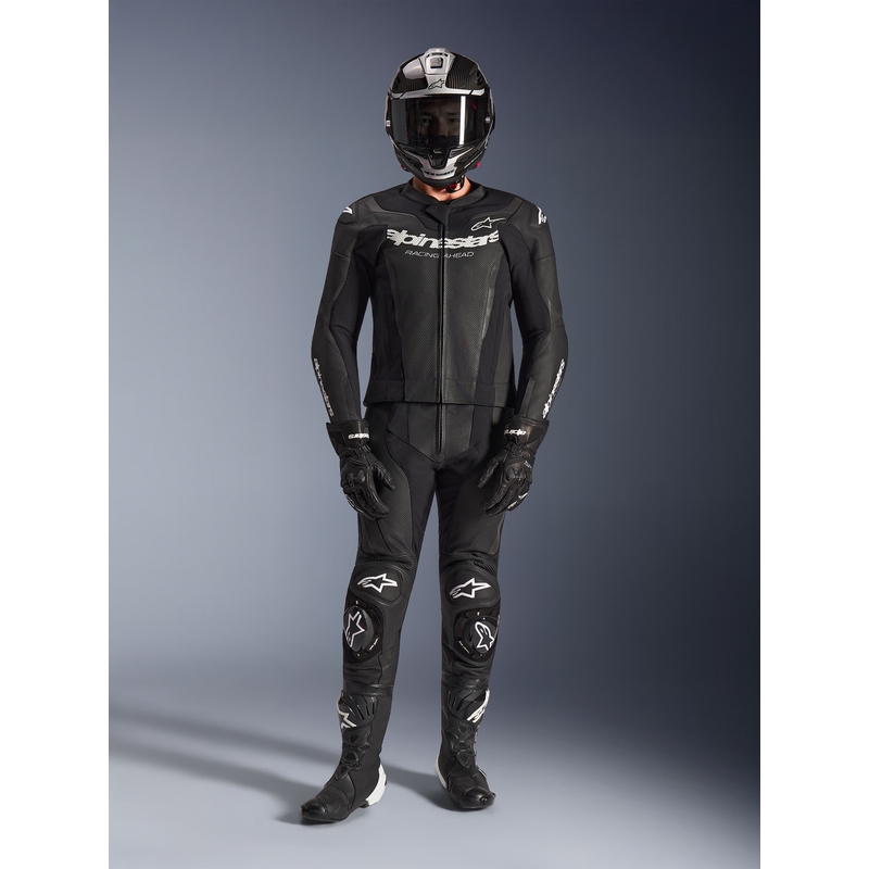 Alpinestars GP Force V2 kaksiosainen nahkapuku musta-valkoinen